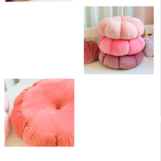 Coussins en velours doux unis en forme de citrouille