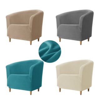 housse de fauteuils beige, blanc, bleu turquoise et gris foncé