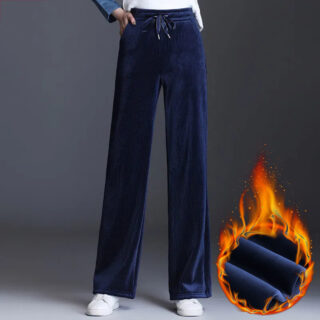 Photo représentant une vue d'ensemble du pantalon en velours