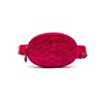 Sac à passant pour banane en velours et PU pour femme