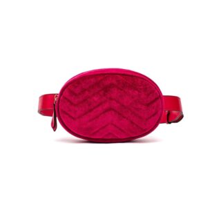Sac à passant pour banane en velours et PU pour femme