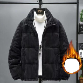 Doudoune en velours côtelé épaisse style streetwear