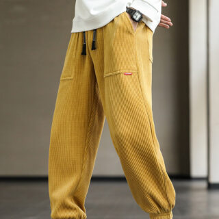 Pantalon de jogging en velours côtelé pour homme Baggy