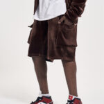 Short de jogging en velours pour homme