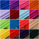 Photo représentant une variation de couleurs proposée pour le tissu velours.