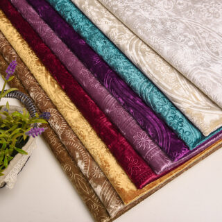 Tissu en velours épais gaufré 3D